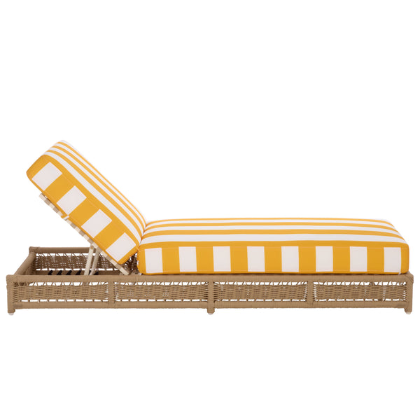 Callan Chaise Lounge With Weather-Resistant Fabric And Ergonomic Foam Support For Outdoor Relaxation
