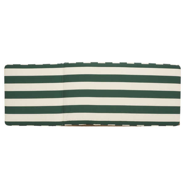 Safavieh Callan Lounger - Stylish Outdoor Chair For Patio & Garden, Comfortable Metal Frame And Chic Design Heather Tan ,Hunter Green Str Metal,Rope,Fabric,Foam Pat7547h