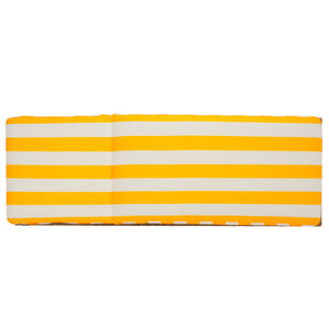 Safavieh Callan Lounger - Stylish Outdoor Chair For Patio & Garden, Comfortable Metal Frame And Chic Design Heather Tan ,Yellow Stripe Metal,Rope,Fabric,Foam Pat7547y