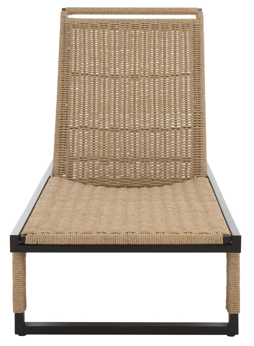 Safavieh ARMAN Lounger - Stylish Black and Heather Tan Outdoor Recliner for Ultimate Relaxation & Durability PAT7548A