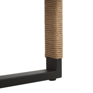 Safavieh Arman Lounger - Elegant Black & Heather Tan Outdoor Seating For Relaxation And Style Black ,Heather Tan Metal,Rope Pat7548a