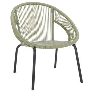 Safavieh Otto 3-piece Outdoor Set In Green & Black – Stylish Metal & Rattan Design For Modern Patios Green ,Black Metal,Rattan Pat7549b