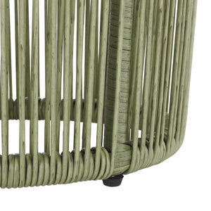 Safavieh Otto 3-piece Outdoor Set In Green & Black – Stylish Metal & Rattan Design For Modern Patios Green ,Black Metal,Rattan Pat7549b