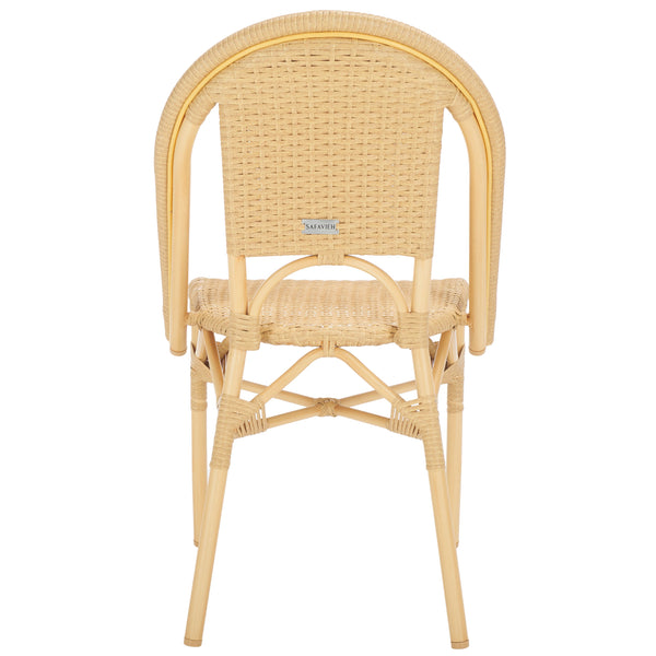 Safavieh Torino Outdoor Chair Set Of 2 - Stylish Aluminum & Pe Wicker For Elegant Patio Living Spaces Natural Wash Metal ,Pe Wicker Pat7550a-set2