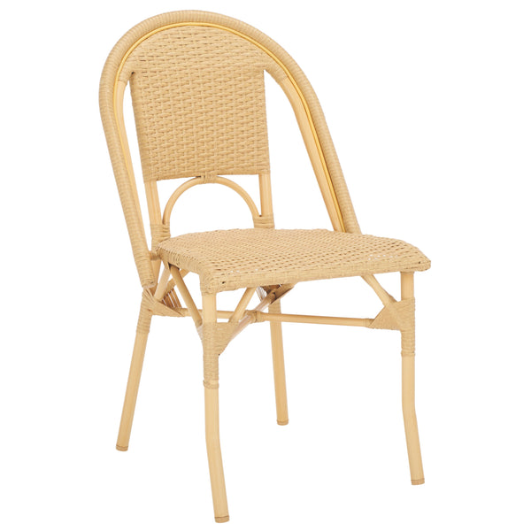 Safavieh Torino Outdoor Chair Set Of 2 - Stylish Aluminum & Pe Wicker For Elegant Patio Living Spaces Natural Wash Metal ,Pe Wicker Pat7550a-set2