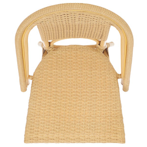 Safavieh Torino Outdoor Chair Set Of 2 - Stylish Aluminum & Pe Wicker For Elegant Patio Living Spaces Natural Wash Metal ,Pe Wicker Pat7550a-set2