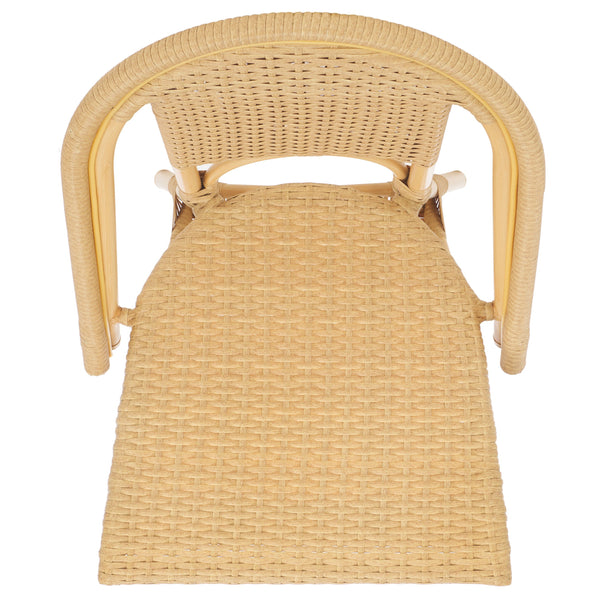 Safavieh Torino Outdoor Chair Set Of 2 - Stylish Aluminum & Pe Wicker For Elegant Patio Living Spaces Natural Wash Metal ,Pe Wicker Pat7550a-set2