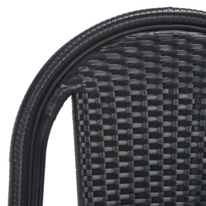 Safavieh Torino Outdoor Chair Set Of 2 - Stylish Aluminum & Pe Wicker For Elegant Patio Living Spaces Black Metal ,Pe Wicker Pat7550b-set2