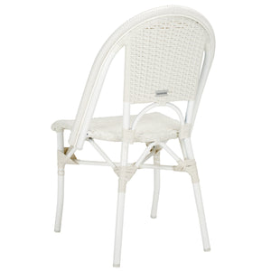 Safavieh Torino Outdoor Chair Set Of 2 - Stylish Aluminum & Pe Wicker For Elegant Patio Living Spaces White Metal ,Pe Wicker Pat7550c-set2
