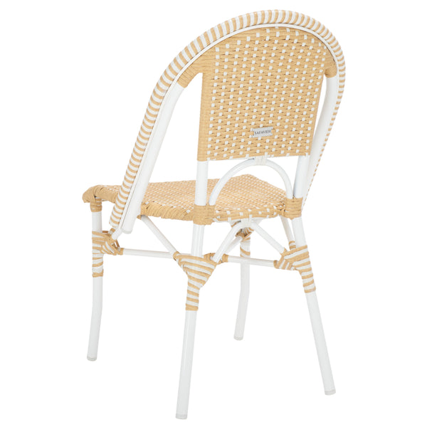 Safavieh Torino Outdoor Chair Set Of 2 - Stylish Aluminum & Pe Wicker For Elegant Patio Living Spaces Natural Wash ,White Metal ,Pe Wicker Pat7550d-set2