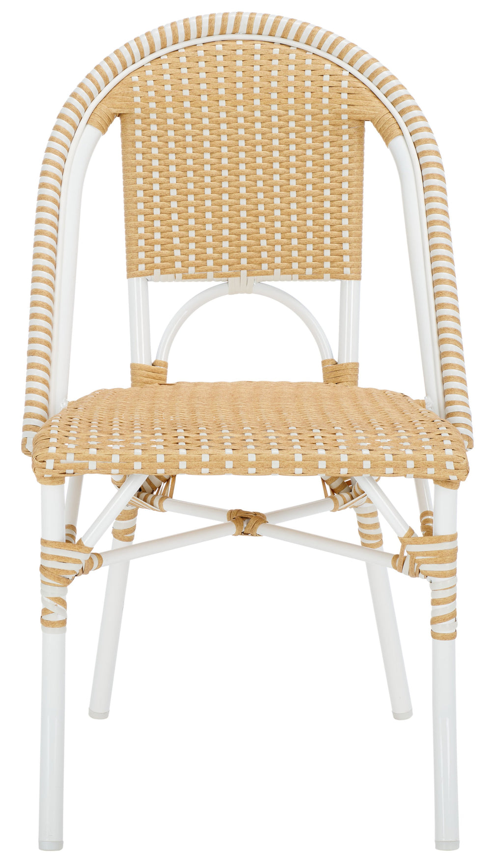 Safavieh Torino Outdoor Chair Set Of 2 - Stylish Aluminum & Pe Wicker For Elegant Patio Living Spaces Natural Wash ,White Metal ,Pe Wicker Pat7550d-set2