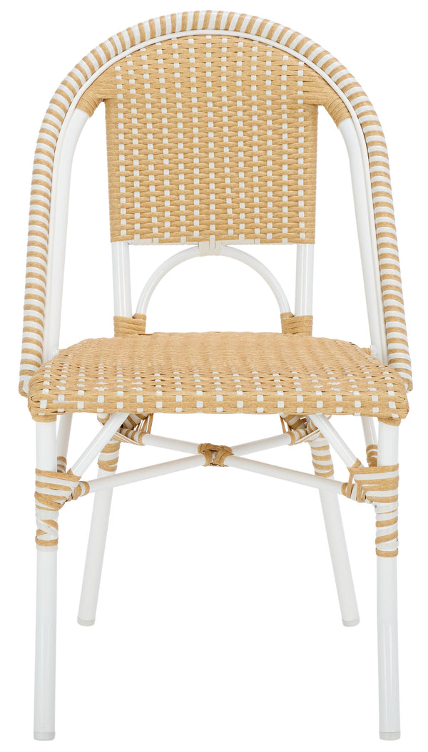 Safavieh Torino Outdoor Chair Set Of 2 - Stylish Aluminum & Pe Wicker For Elegant Patio Living Spaces Natural Wash ,White Metal ,Pe Wicker Pat7550d-set2