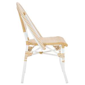 Safavieh Torino Outdoor Chair Set Of 2 - Stylish Aluminum & Pe Wicker For Elegant Patio Living Spaces Natural Wash ,White Metal ,Pe Wicker Pat7550d-set2