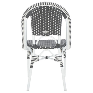 Safavieh Torino Outdoor Chair Set Of 2 - Stylish Aluminum & Pe Wicker For Elegant Patio Living Spaces Grey ,White Metal ,Pe Wicker Pat7550e-set2