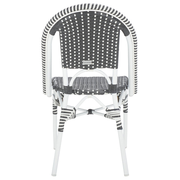Safavieh Torino Outdoor Chair Set Of 2 - Stylish Aluminum & Pe Wicker For Elegant Patio Living Spaces Grey ,White Metal ,Pe Wicker Pat7550e-set2