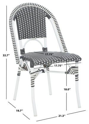 Safavieh Torino Outdoor Chair Set Of 2 - Stylish Aluminum & Pe Wicker For Elegant Patio Living Spaces Grey ,White Metal ,Pe Wicker Pat7550e-set2