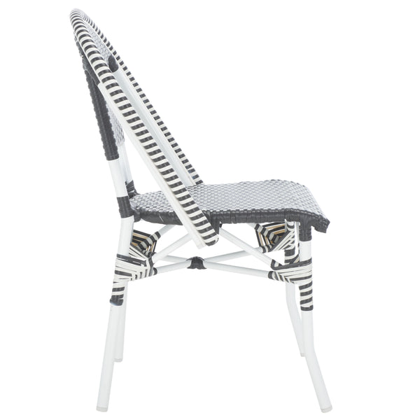 Safavieh Torino Outdoor Chair Set Of 2 - Stylish Aluminum & Pe Wicker For Elegant Patio Living Spaces Grey ,White Metal ,Pe Wicker Pat7550e-set2