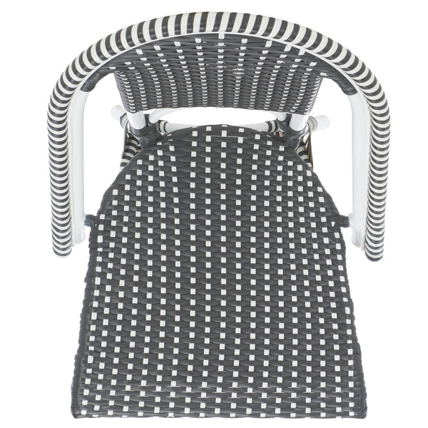 Safavieh Torino Outdoor Chair Set Of 2 - Stylish Aluminum & Pe Wicker For Elegant Patio Living Spaces Grey ,White Metal ,Pe Wicker Pat7550e-set2