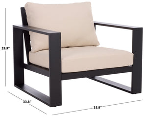 Fash Aluminum Lounge Chair Set Of 2 – Weather-Ready Metal Frame, Foam Cushions, Modern Outdoor Seating