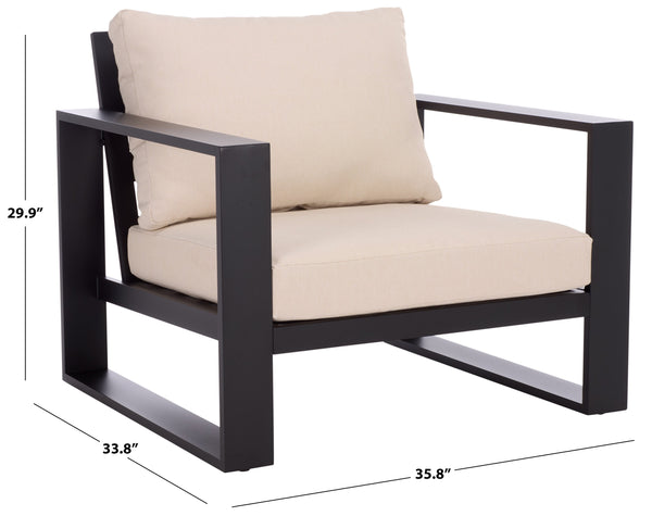 Fash Aluminum Lounge Chair Set Of 2 – Weather-Ready Metal Frame, Foam Cushions, Modern Outdoor Seating