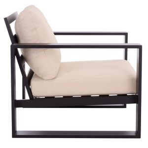Fash Aluminum Lounge Chair Set Of 2 – Weather-Ready Metal Frame, Foam Cushions, Modern Outdoor Seating