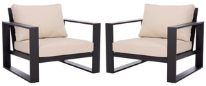 Fash Aluminum Lounge Chair Set Of 2 – Weather-Ready Metal Frame, Foam Cushions, Modern Outdoor Seating