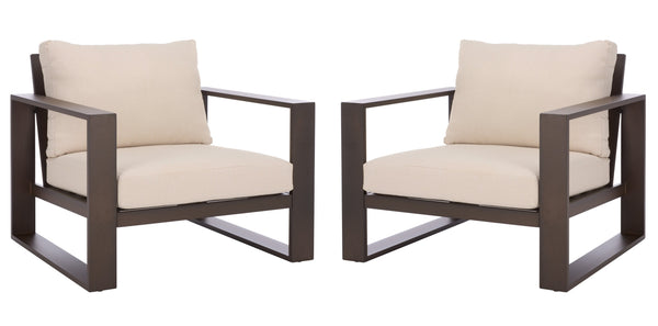 Fash Aluminum Lounge Chair Set Of 2 – Weather-Ready Metal Frame, Foam Cushions, Modern Outdoor Seating