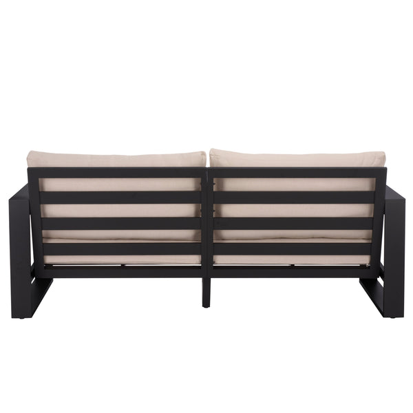 Fash Aluminum Loveseat With Weather-Resistant Cushions, Rust-Resistant Frame For Stylish Patios