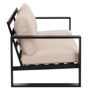 Fash Aluminum Loveseat With Weather-Resistant Cushions, Rust-Resistant Frame For Stylish Patios