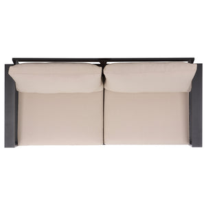 Fash Aluminum Loveseat With Weather-Resistant Cushions, Rust-Resistant Frame For Stylish Patios