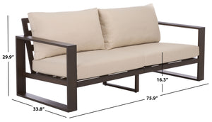 Fash Aluminum Loveseat With Weather-Resistant Cushions, Rust-Resistant Frame For Stylish Patios