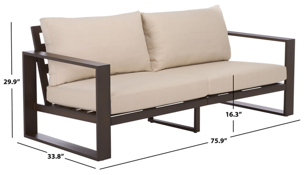 Fash Aluminum Loveseat With Weather-Resistant Cushions, Rust-Resistant Frame For Stylish Patios