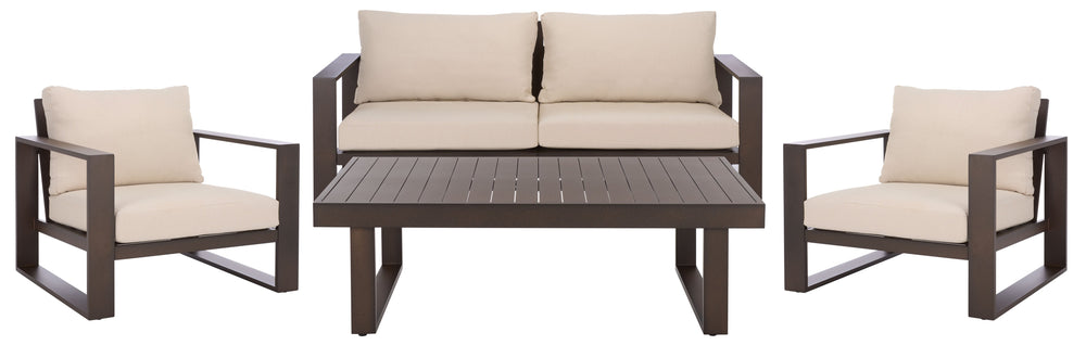 Fash Aluminum Coffee Table — Matte-Finish Outdoor Patio Centerpiece, Lightweight Rust-Resistant Design