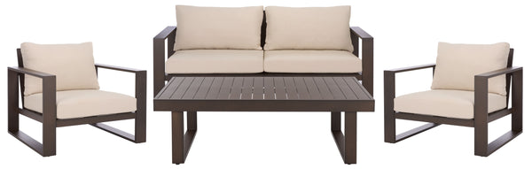 Fash Aluminum Coffee Table — Matte-Finish Outdoor Patio Centerpiece, Lightweight Rust-Resistant Design