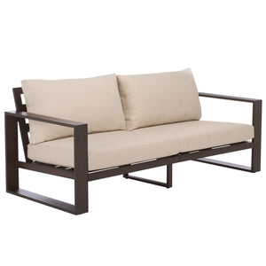 Fash Aluminum Loveseat With Weather-Resistant Cushions, Rust-Resistant Frame For Stylish Patios
