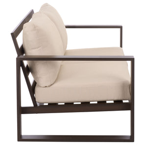 Fash Aluminum Loveseat With Weather-Resistant Cushions, Rust-Resistant Frame For Stylish Patios