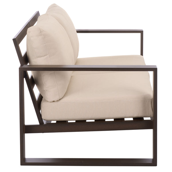 Fash Aluminum Loveseat With Weather-Resistant Cushions, Rust-Resistant Frame For Stylish Patios