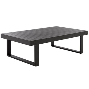 Fash Aluminum Coffee Table — Matte-Finish Outdoor Patio Centerpiece, Lightweight Rust-Resistant Design