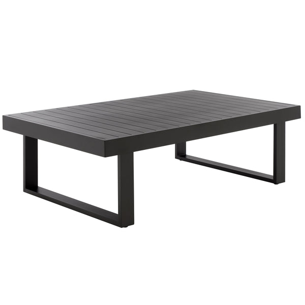 Fash Aluminum Coffee Table — Matte-Finish Outdoor Patio Centerpiece, Lightweight Rust-Resistant Design