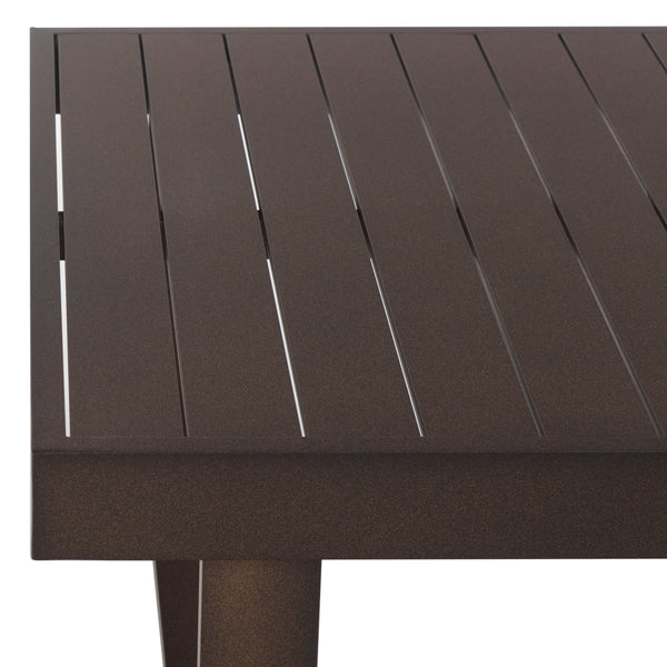 Fash Aluminum Coffee Table — Matte-Finish Outdoor Patio Centerpiece, Lightweight Rust-Resistant Design