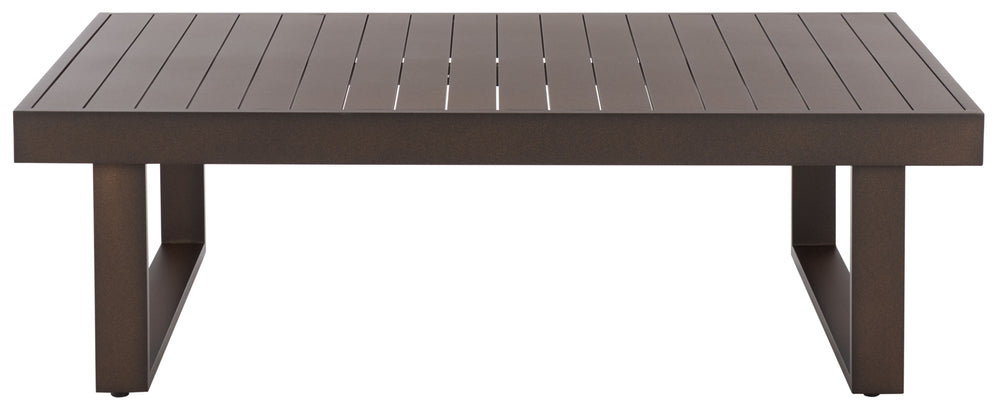 Fash Aluminum Coffee Table — Matte-Finish Outdoor Patio Centerpiece, Lightweight Rust-Resistant Design