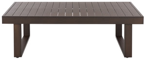 Fash Aluminum Coffee Table — Matte-Finish Outdoor Patio Centerpiece, Lightweight Rust-Resistant Design