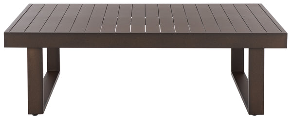 Fash Aluminum Coffee Table — Matte-Finish Outdoor Patio Centerpiece, Lightweight Rust-Resistant Design