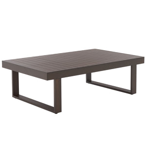 Fash Aluminum Coffee Table — Matte-Finish Outdoor Patio Centerpiece, Lightweight Rust-Resistant Design