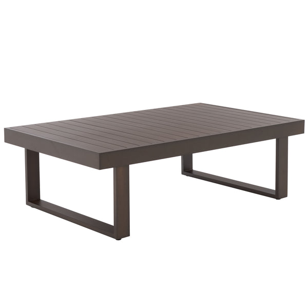 Fash Aluminum Coffee Table — Matte-Finish Outdoor Patio Centerpiece, Lightweight Rust-Resistant Design