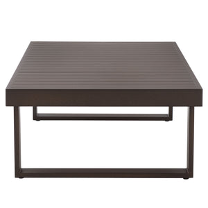 Fash Aluminum Coffee Table — Matte-Finish Outdoor Patio Centerpiece, Lightweight Rust-Resistant Design