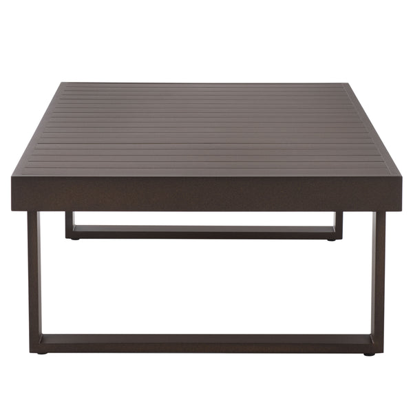 Fash Aluminum Coffee Table — Matte-Finish Outdoor Patio Centerpiece, Lightweight Rust-Resistant Design
