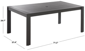 Fash Aluminum 4-Leg Dining Table – Lightweight, Rust-Resistant Patio Centerpiece For Modern Outdoor Spaces