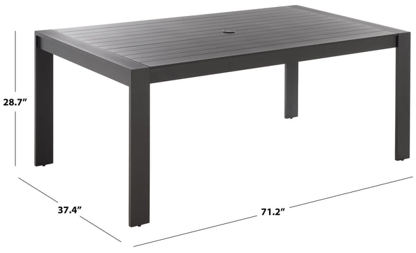 Fash Aluminum 4-Leg Dining Table – Lightweight, Rust-Resistant Patio Centerpiece For Modern Outdoor Spaces
