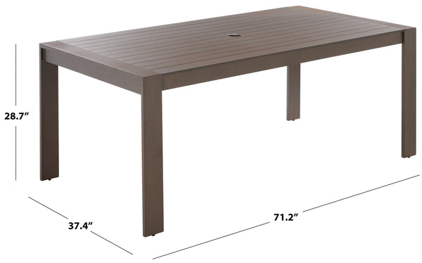 Fash Aluminum 4-Leg Dining Table – Lightweight, Rust-Resistant Patio Centerpiece For Modern Outdoor Spaces